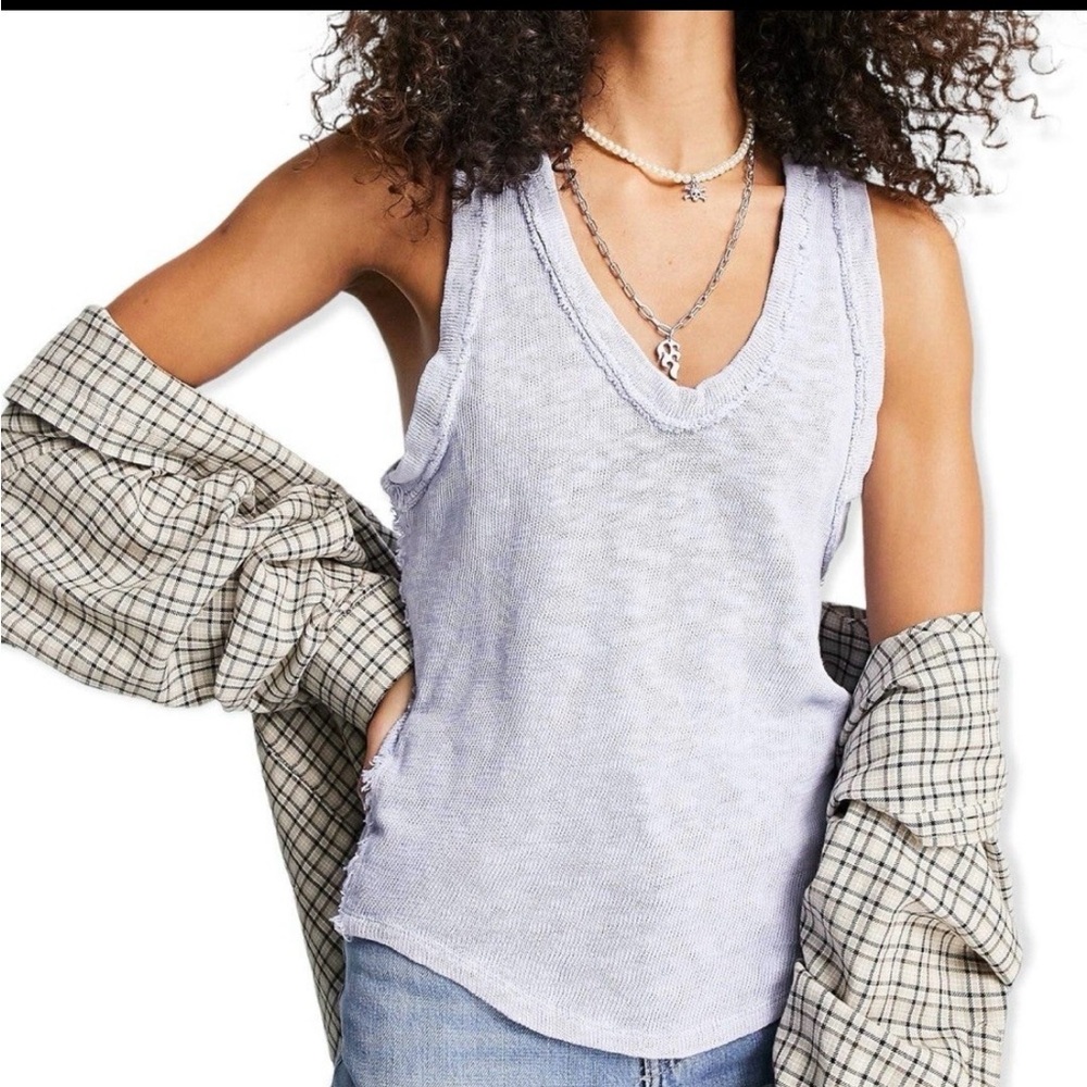 Free People Slim n Simple tank,  small, off white
